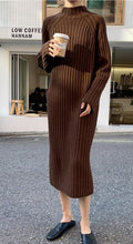 Load image into Gallery viewer, Women Winter Long Sweater Dress Turtleneck long sleeve Straight Elegant Knitted Vestidos Streetwear  Robe Pull Femme jurken