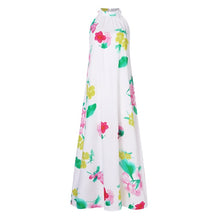 Load image into Gallery viewer, S-5XL Women Halter Sexy Dress Celmia Sleeveless Floral Print Summer Maxi Long Sundress 2019 Casual Loose Ruffled Vestidos Robe