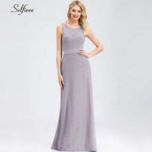 Load image into Gallery viewer, New Elegant Purple Women Summer Dress Robe Femme Sexy One Shoulder Backless Sequined Party Dress For Ladies Long Maxi Dress 2019