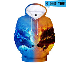 Load image into Gallery viewer, Personality Hoodie Wolf 3D Mens Boys Hoodies Sweatshirt Brand Designer Children Clothes Autumn Winter High Quality Sweatshirt