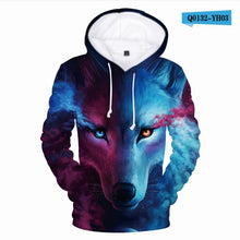 Load image into Gallery viewer, Personality Hoodie Wolf 3D Mens Boys Hoodies Sweatshirt Brand Designer Children Clothes Autumn Winter High Quality Sweatshirt