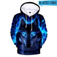 Load image into Gallery viewer, Personality Hoodie Wolf 3D Mens Boys Hoodies Sweatshirt Brand Designer Children Clothes Autumn Winter High Quality Sweatshirt