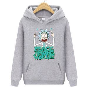 2019 Autum New Design Rick and morty Mens Hoodies Cotton Funny Print Hoodie Man Fashion Rick morty Casual Hoodie Sweatshirt