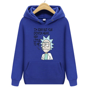 2019 Autum New Design Rick and morty Mens Hoodies Cotton Funny Print Hoodie Man Fashion Rick morty Casual Hoodie Sweatshirt