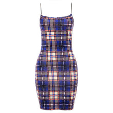 Load image into Gallery viewer, Summer Beach Plaid Cami Dress Women 2019 Sexy Casual Mini Sundress Sheath Slim Short Dresses Retro Sukienki Vestido Robe Femme